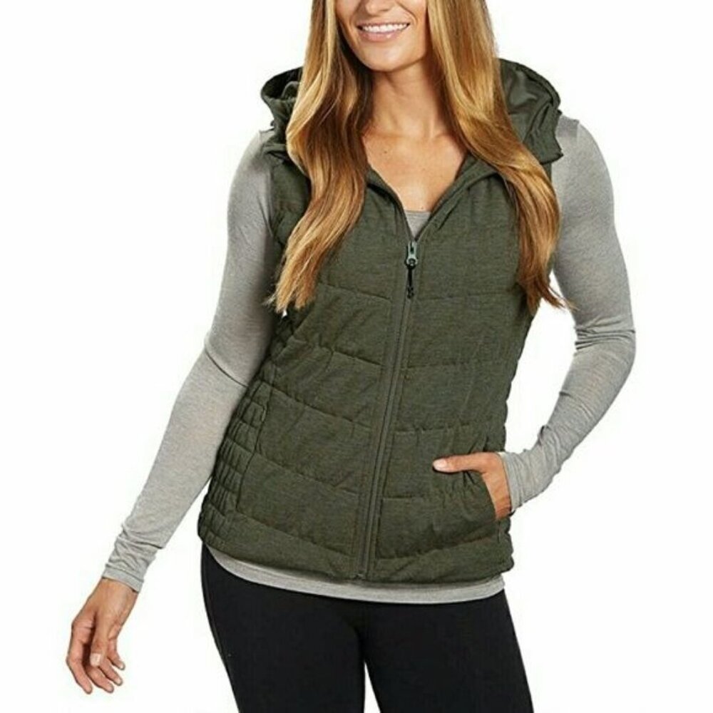 Women's Olive Quilted Vest